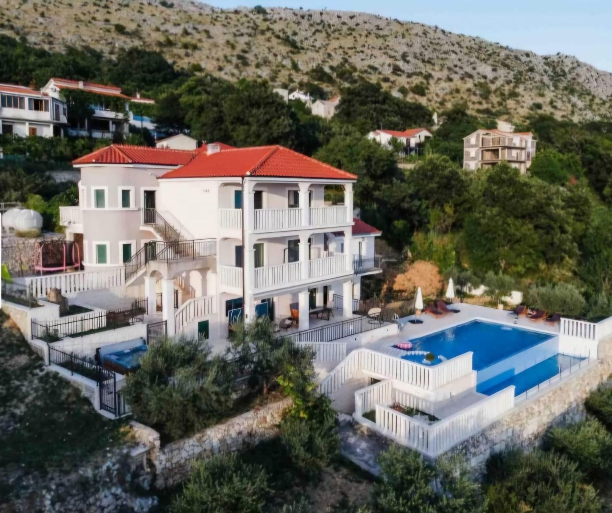 بودْسْتغانا Sea View Luxury Apart Hotel Villa Conte With Swiming Pool And Romantic Spa المظهر الخارجي الصورة